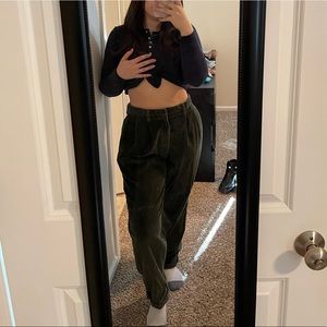Green Corduroy Dockers Trouser Pants
